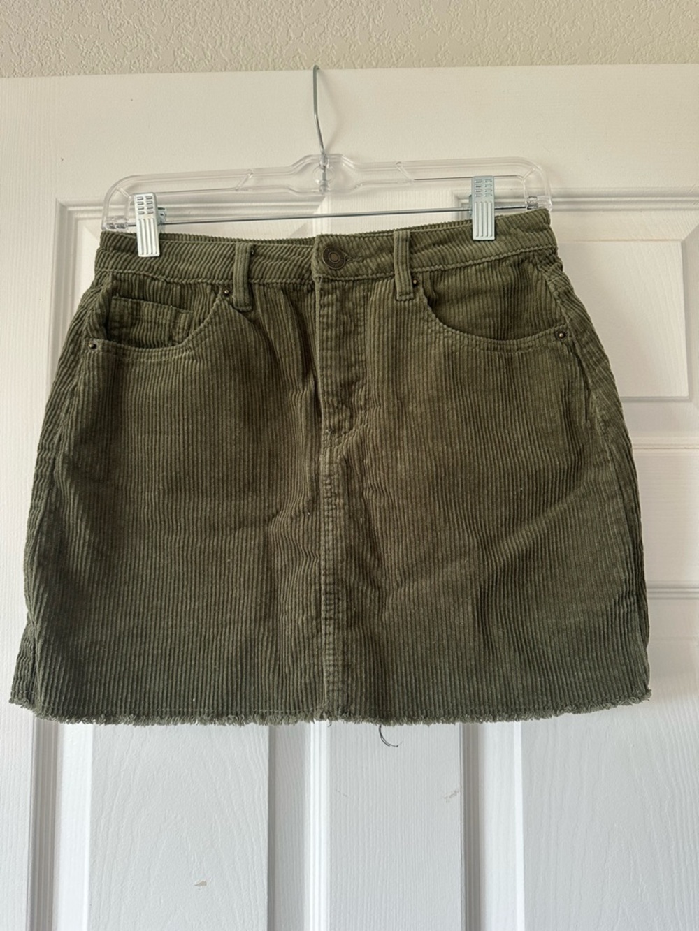 Forever 21 Olive Green Corduroy Mini Skirt size S